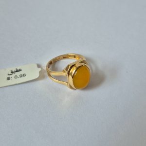انگشتر طلا با نگین عقیق زرد؛ اصالت و انرژی کهن