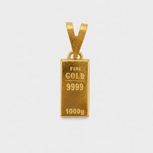 مدال طلای ۱۸ عیار طرح شمش سوئیسی